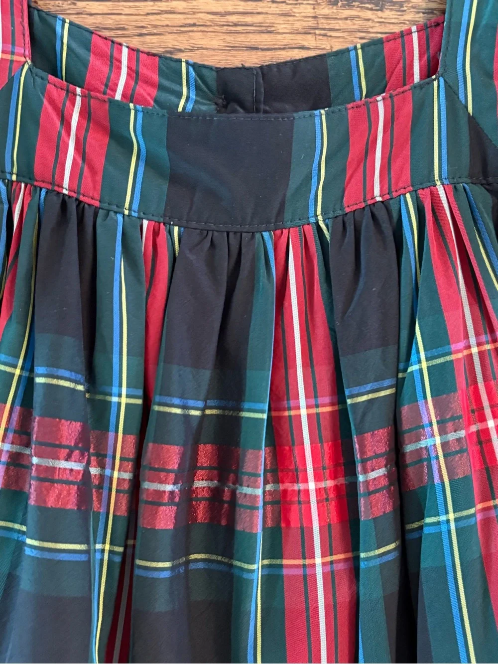 Vineyard Vines Girls XS Holiday Tartan Plaid Ruffle Sleeve Dress